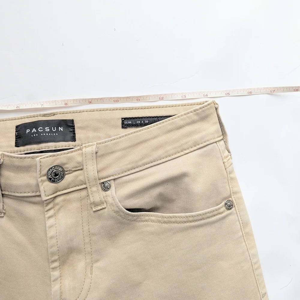 PacSun Men's Beige Slim Jeans